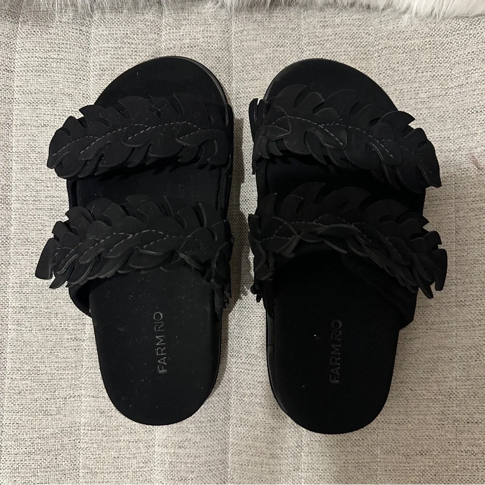 Farm Rio Mini Monstera Anatomical Slide Sandals - Picture 2 of 7